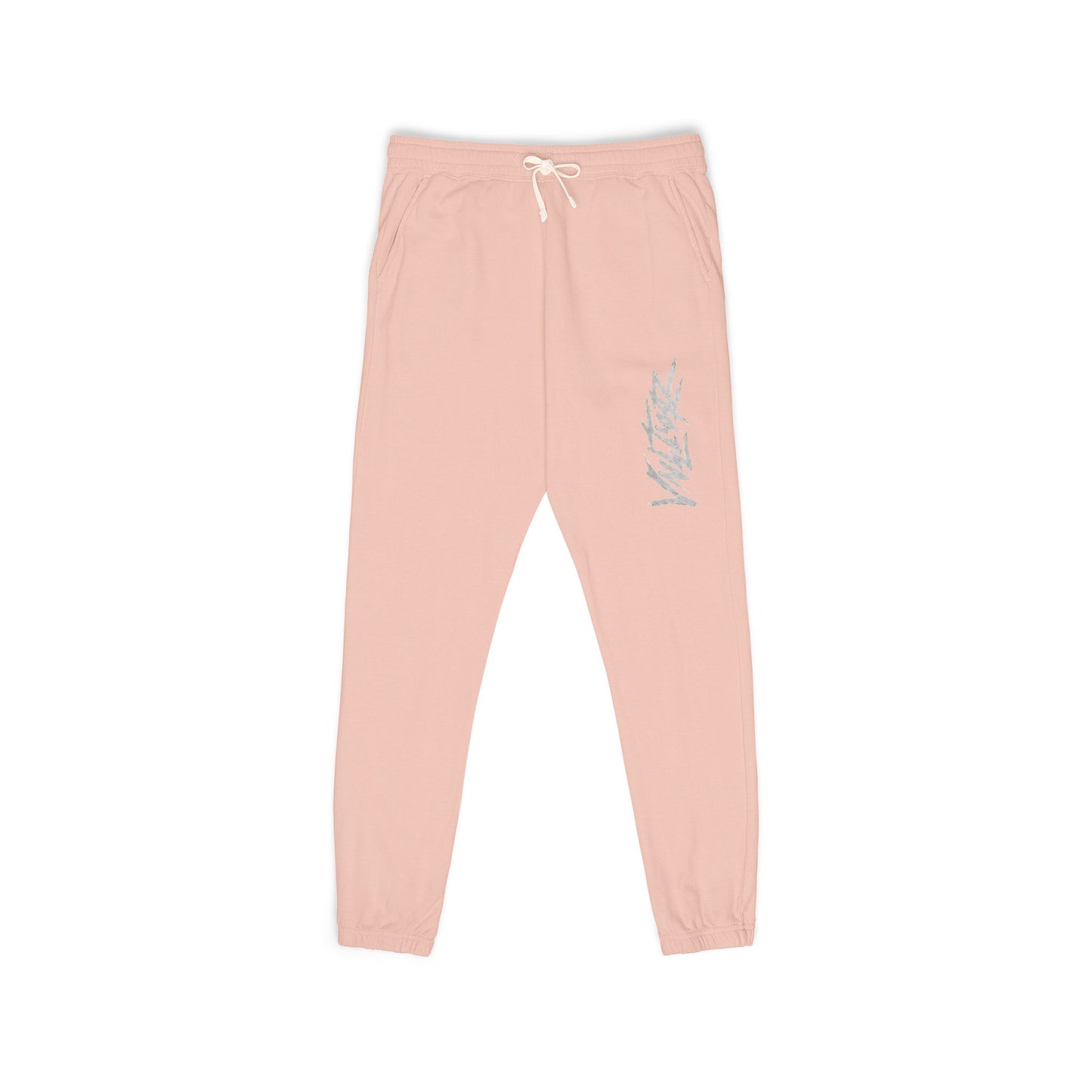 Fleece Sweatpants — Minimal Leaf Graphic Joggers