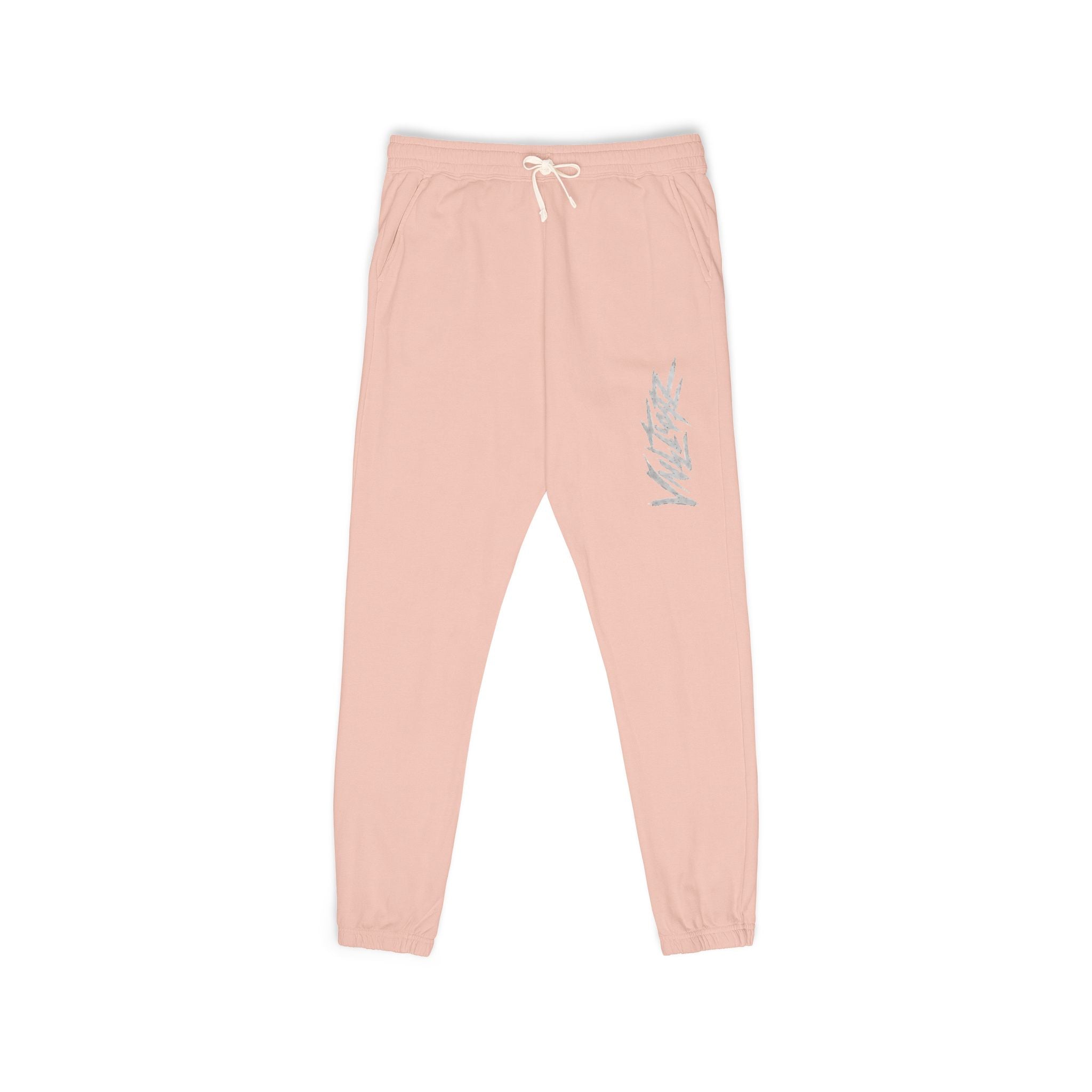 Fleece Sweatpants — Minimal Leaf Graphic Joggers