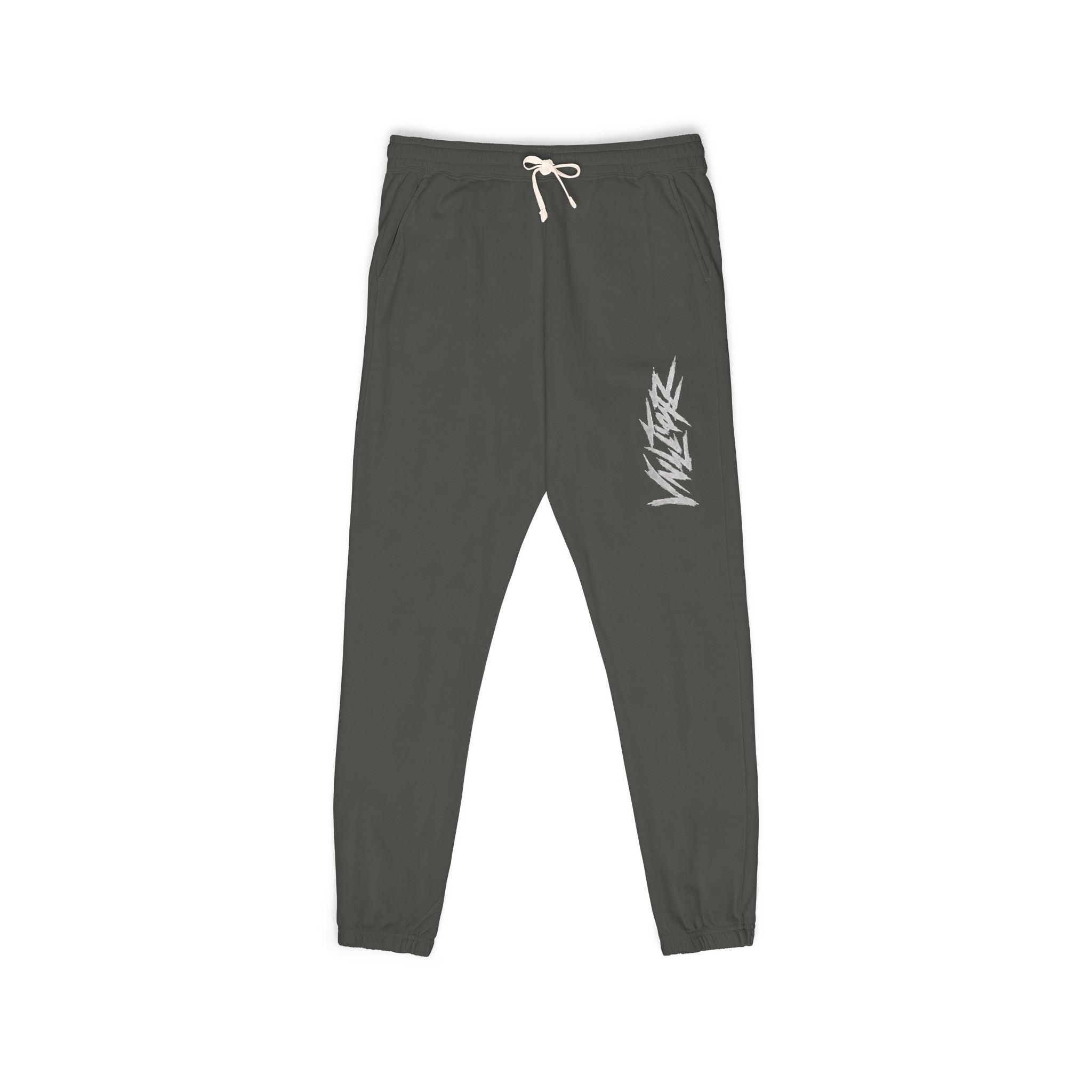 Fleece Sweatpants — Minimal Leaf Graphic Joggers