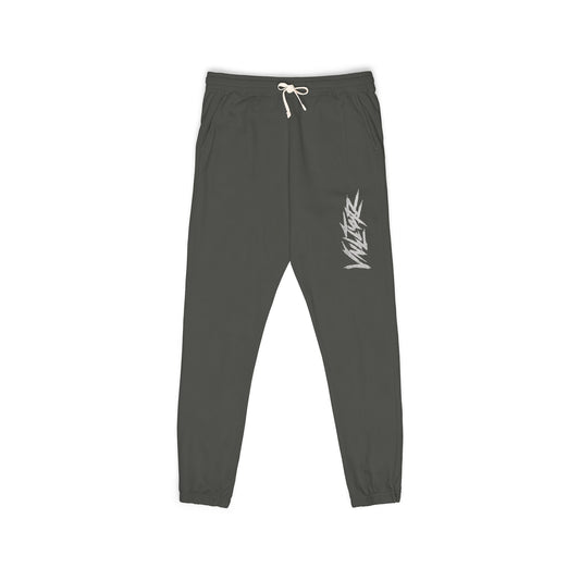 Fleece Sweatpants — Minimal Leaf Graphic Joggers