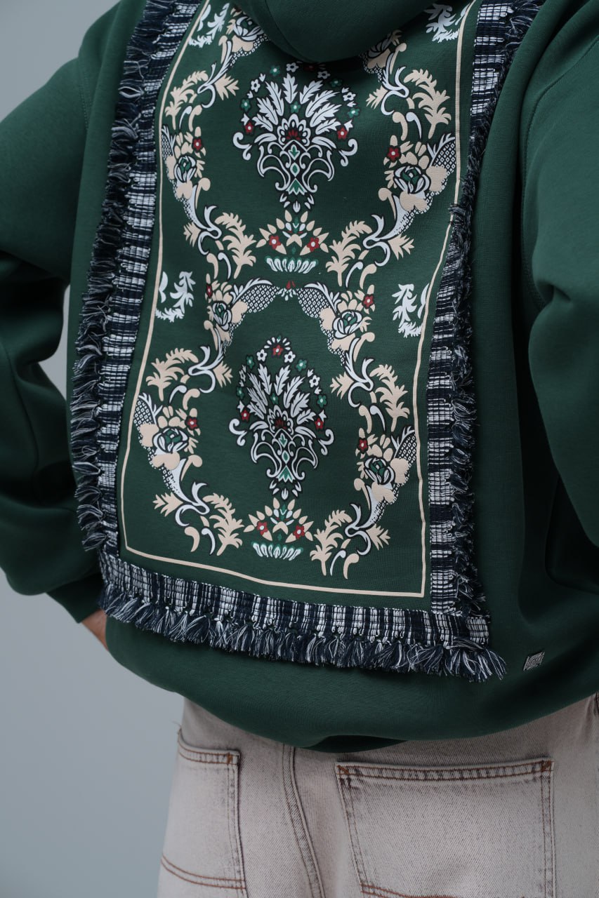 "Saw" Tapestry Appliqué Hoodie